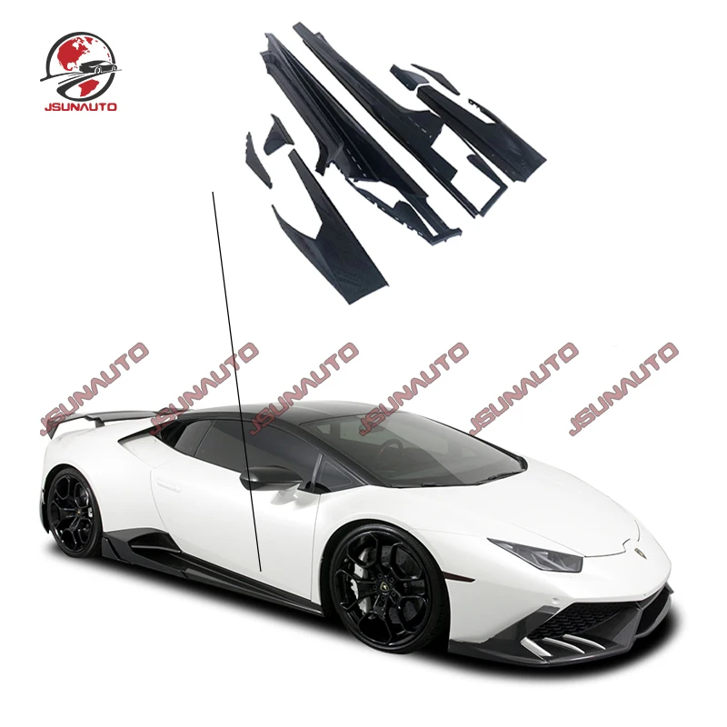 

High Quality Carbon Fiber Body Kit For Lambor Huracan LP580 LP610 MY Style Side Skirts Carbon Accessories For Huracan 2014-2016