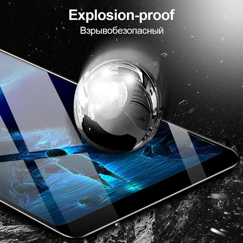 Protector de pantalla de vidrio templado para Huawei Honor V30 Pro, cubierta completa, color negro