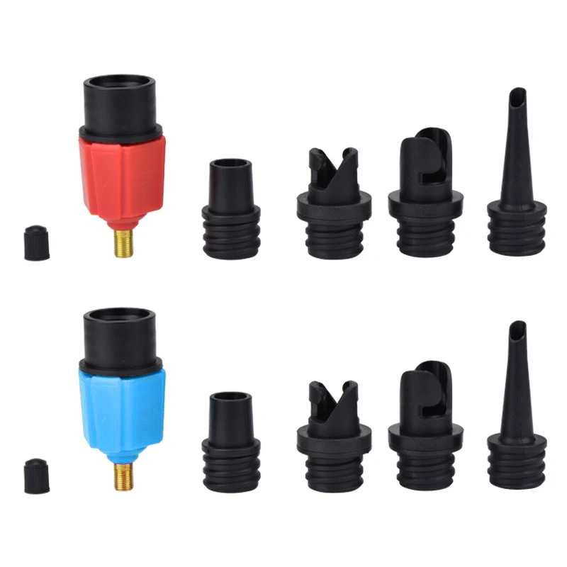 1Set Iatable Pump Adaptor SUP Air Valve Adapter For Surf Paddle Board Dinghy Canoe Iatable Boat Tire Converter 4 Nozzle