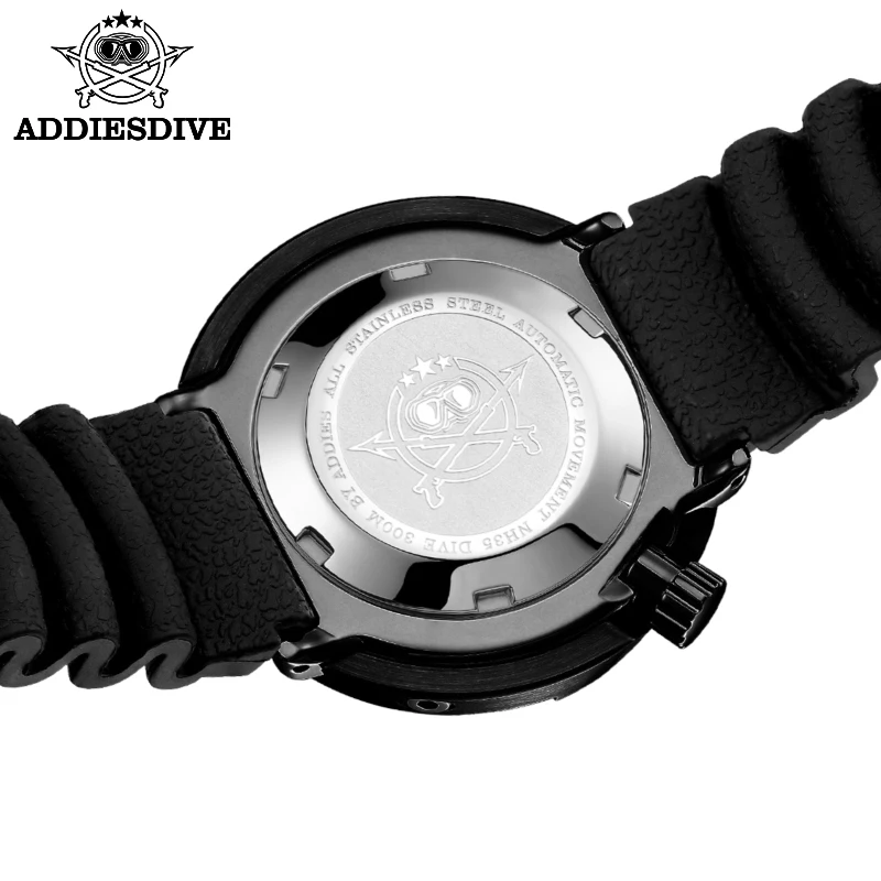 ADDIESDIVE Black Tuna Men\'s Watch Sapphire Crystal Ceramic Bezel Calendar Display Luminous Hand Watch NH35A Automatic Watches