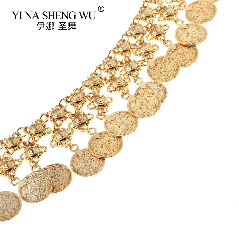 Bohemia Luxury Women Chain Belts Waistbands All-match Waist Coin Pendant Belly Dance Long Chain Belts For Party Jewelry Dress