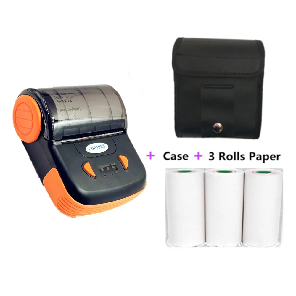 Mini Portable USB Thermal Printer 80mm Bluetooth Thermal Printer POS Receipt Printer Barcode Printer for iOS Android Windows