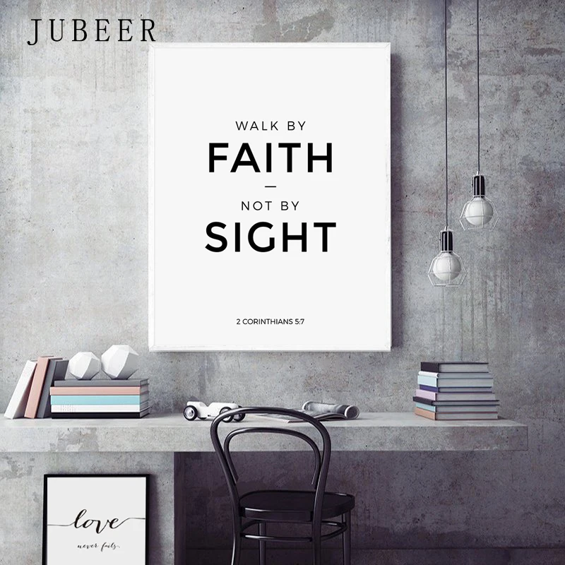 Bible Verse Poster and Prints Love Is Patient Love Is Kind Wall art Print Christian Quotes Canvas Painting Posters on the Wall