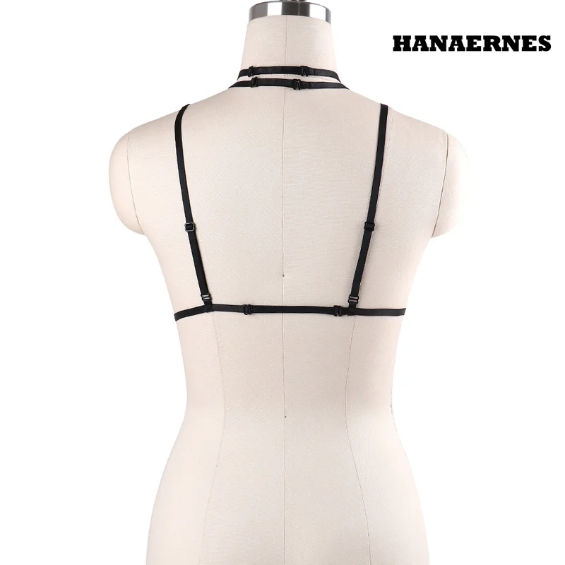 Fashion Harness Festival Bra To Honeymoon Lingerie Women Sexy Harness Bra Black Cage Bra Adjustable Back Strap Strappy Bra Top