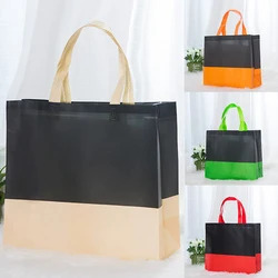 Mới Gấp Mua Sắm Túi Có Thể Tái Sử Dụng Túi Tote Túi Du Lịch Gấp Gọn Túi Shopper Miếng Dán Cường Lực Màu Vải Không Dệt Eco Mua Sắm Túi