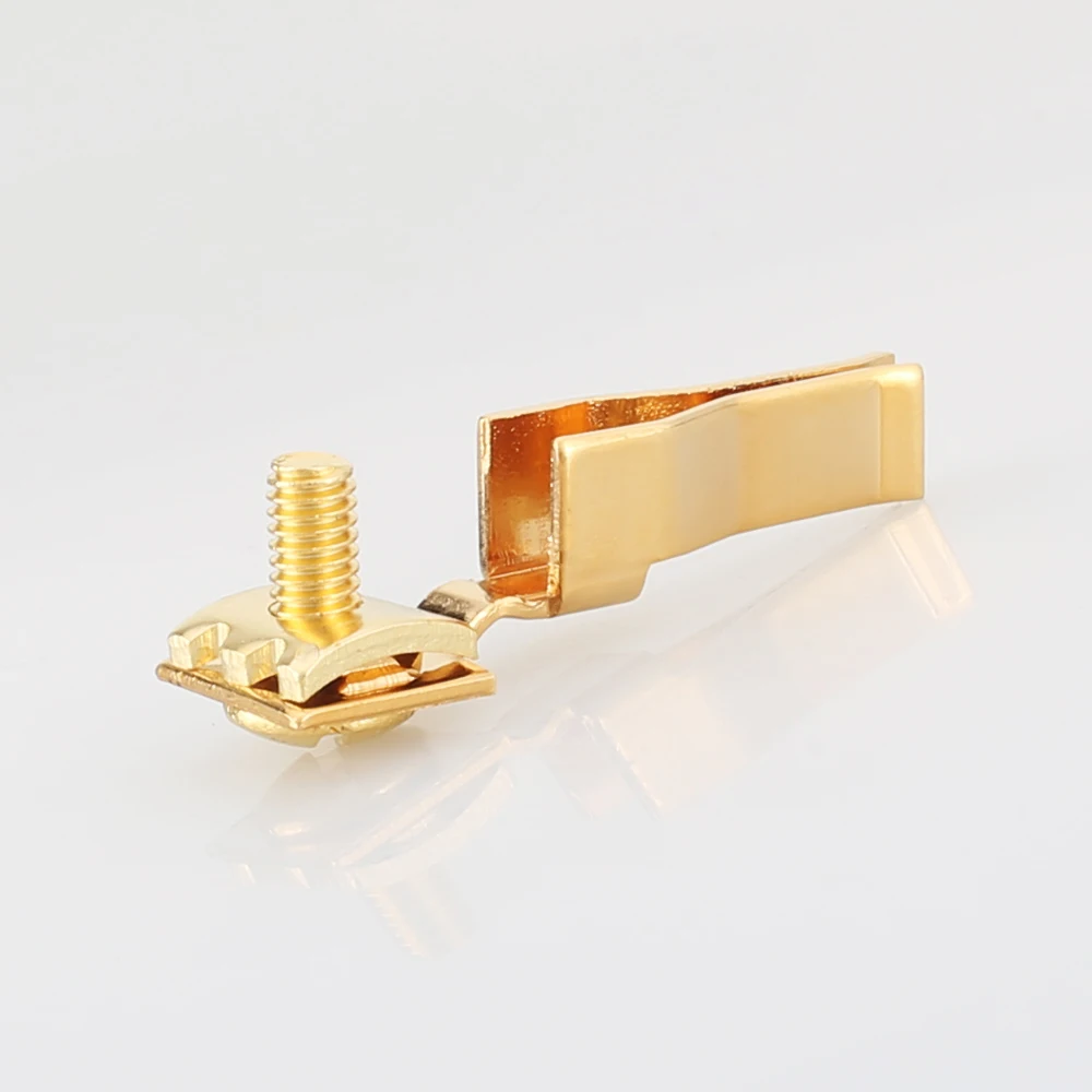 Viborg VF501G Pure Copper 24k Gold Plated 15A IEC AC Power IEC Plug & IEC Connector for Audio DIY Mains Power Cable