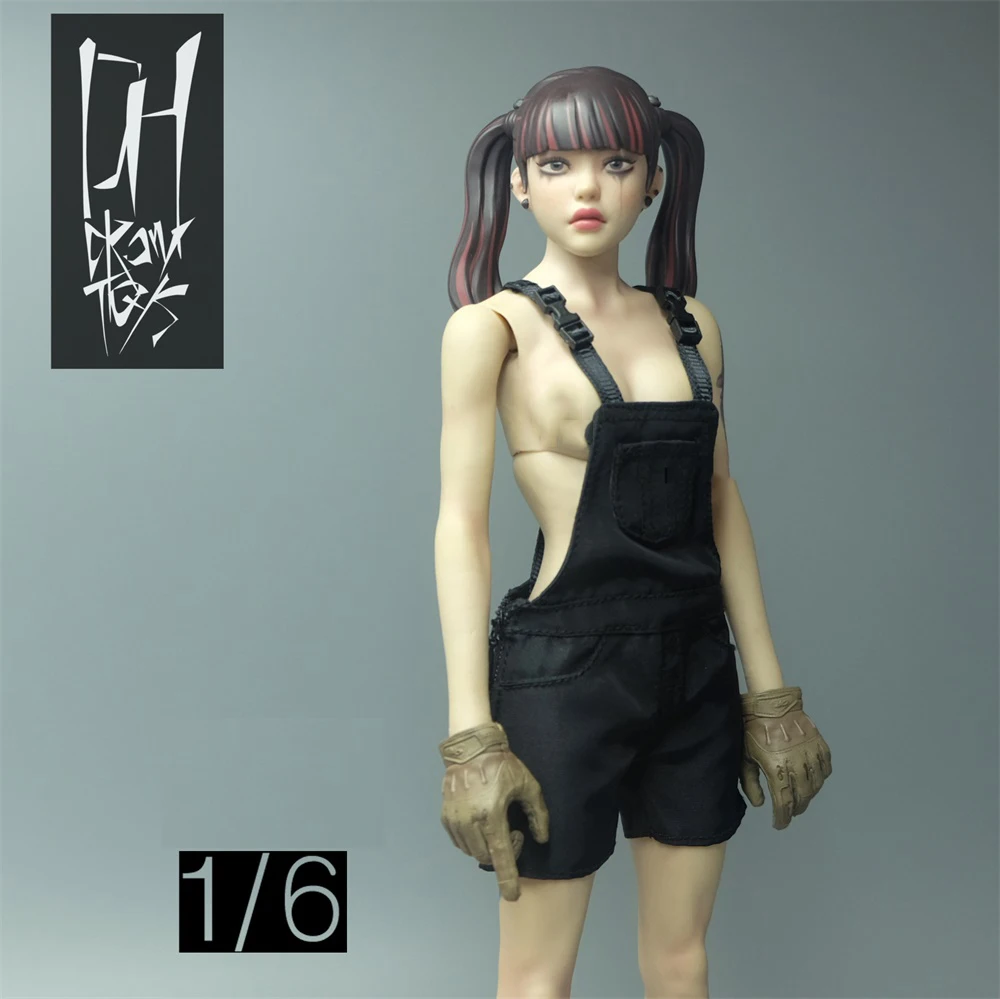 Moda Preto Macacão para Mulher, Moda Acessórios de Bonecas, Modelo para 12 "Body Doll, 1/6, Em Stock