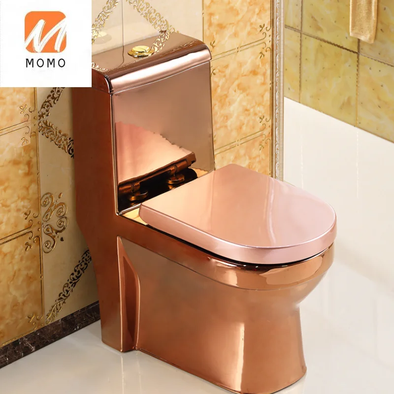 

Home European rose gold toilet, creative art bar pump toilet, ultra-vortex color deodorant toilet Biological Toilet Closestool