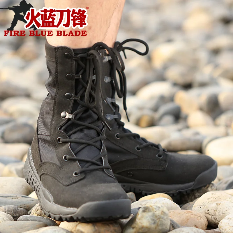 Ultra Light 07 Operational Boots Men\'s Canvas Operational Shock Absorbing Tactical Boots for High Help Special Forces