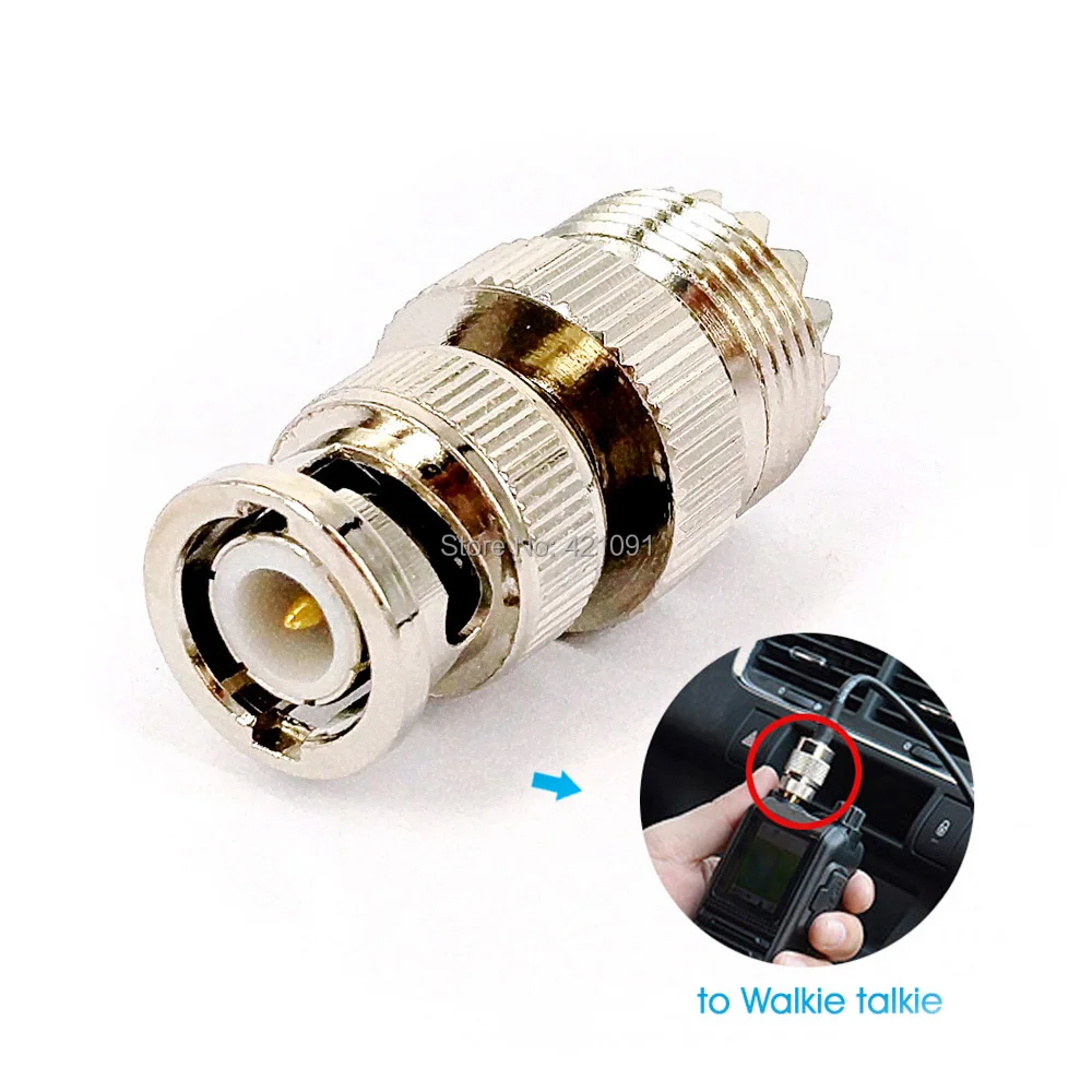 SO239 PL259 UHF BNC Car Radio Antenna RF Coaxial Connector Adapter for Icom IC-V80 IC-V82 IC-V85 Kenwood TK310 Walkie Talkie