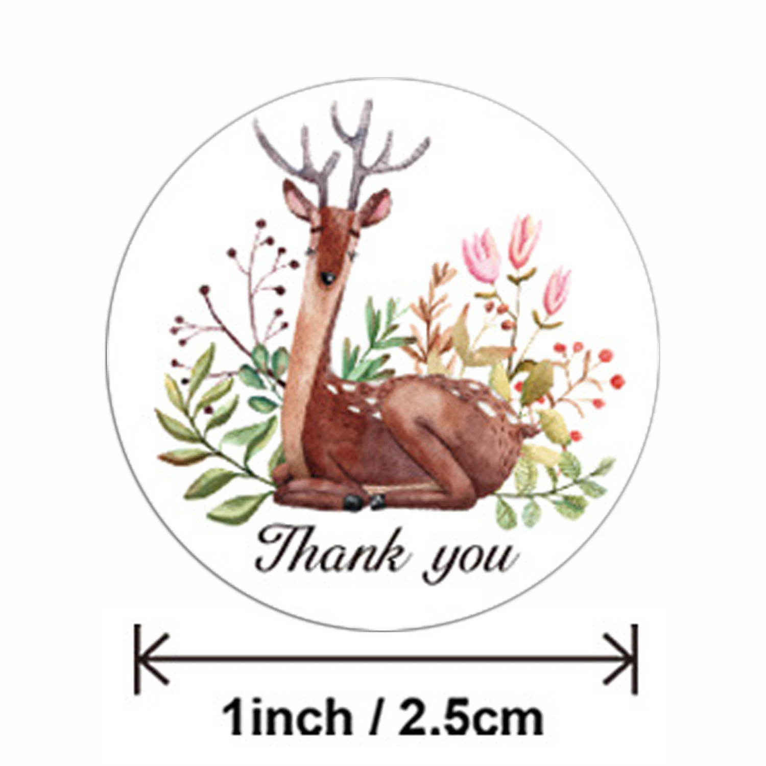 100-500pcs Cute Animal Thank you Stickers Rabbit elephant Gift Decor Seal labels Kids Reward Diary Scrapbook Stationery Sticker