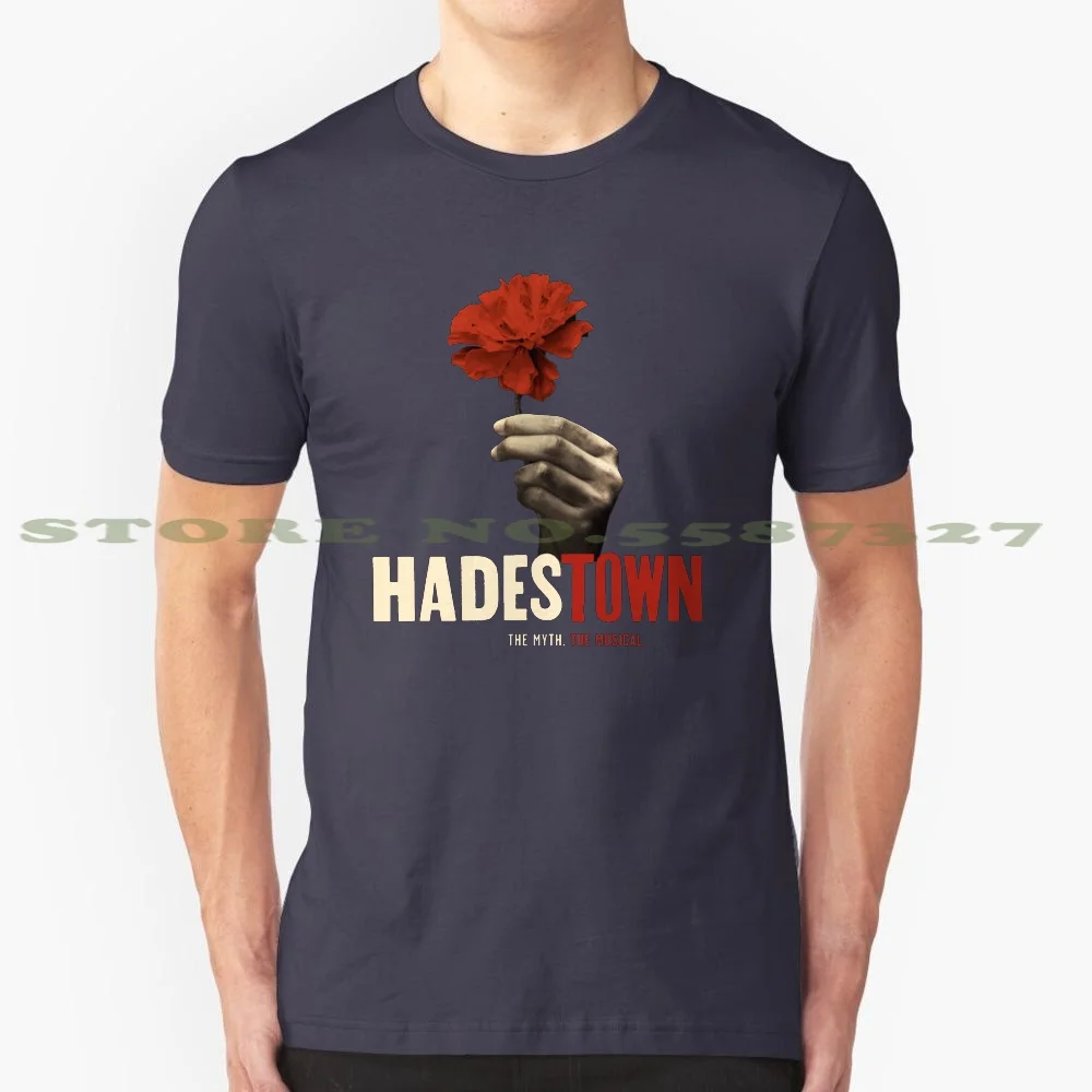 Hadestown The Musical T - Shirt | Broadway Musicals Shirt | Hades Town Flower Sticker 100% Cotton T-Shirt Hadestown The Musical