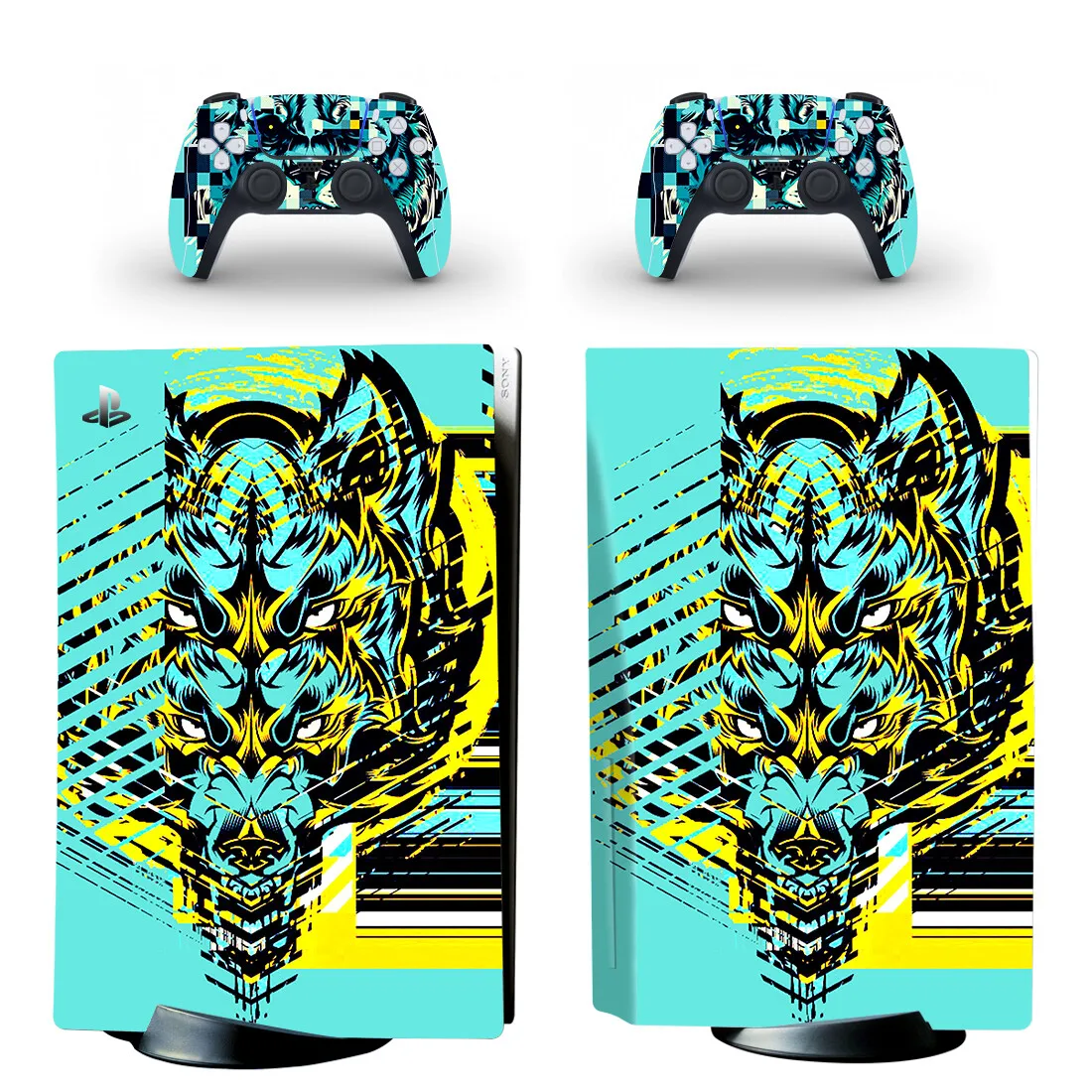 Animal Pattern PS5 Standard Disc Edition Skin Sticker Decal Cover for PlayStation 5 Console & Controllers PS5 Skin Sticker Vinyl