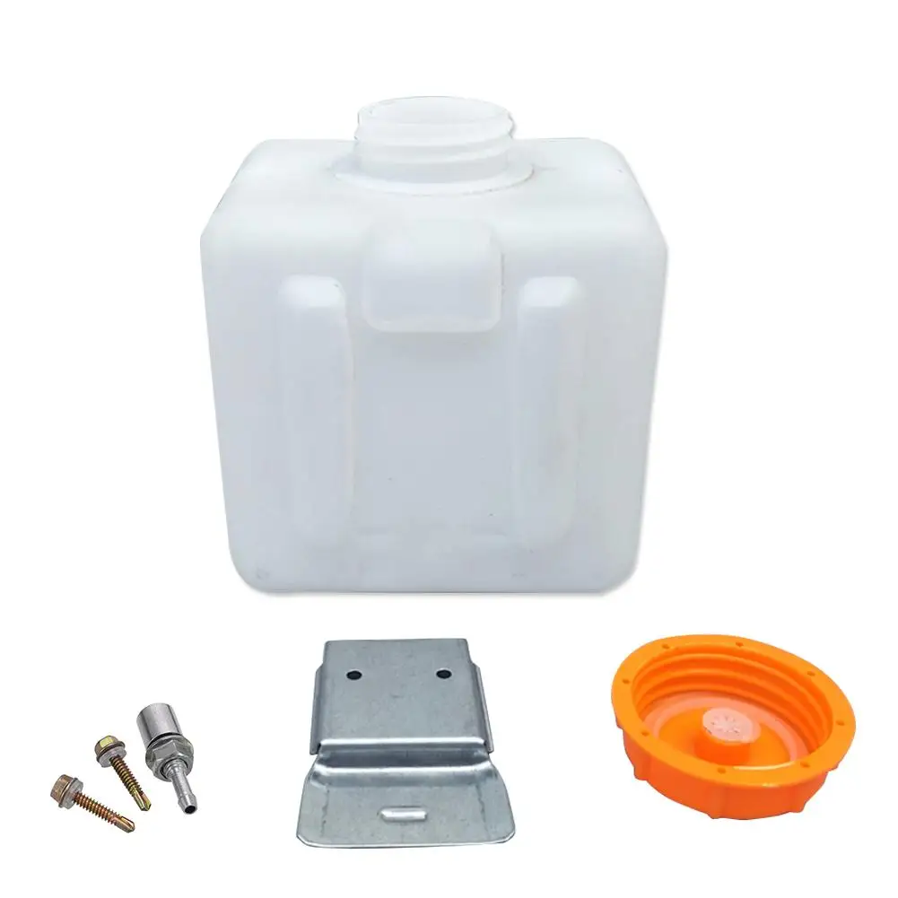 Tanque de combustible de calentador de estacionamiento de plástico grueso de 2.5L con adaptador de boquilla de aceite, Panel de Metal, juego de tornillos para We-basto Eber-spacher