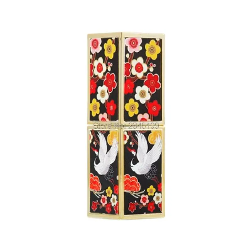 Lipstick Tube 12.1 Square Lip Balm Container Classical Lipstick Packaging Chinese Style Lip Balm Tube Cosmetic Container 20pcs