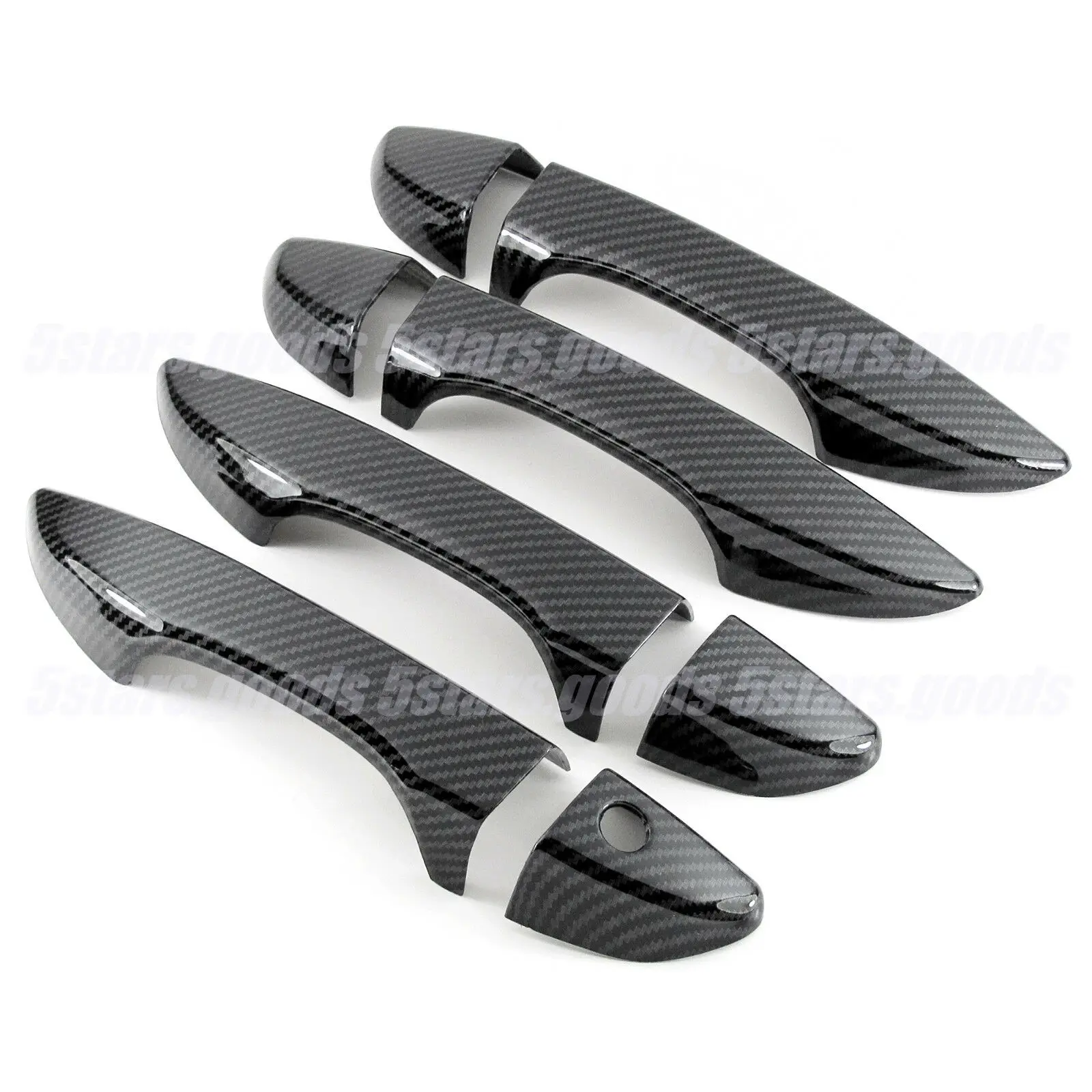 

For Toyota Corolla 2014 2015 2016 2017 2018 Glossy Carbon Fiber style Side Door Handle Covers Trims 8pcs