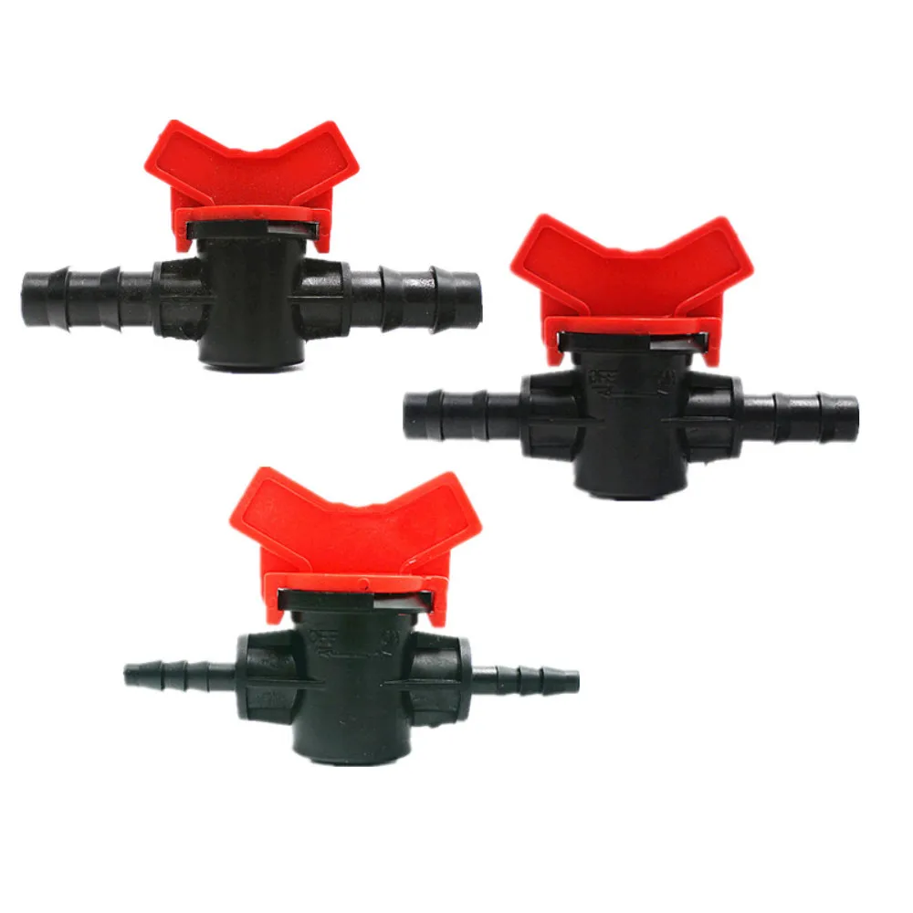 1PC 4 6 8 10 12 16 20 25mm Hose Barbed Two Way Straight Reducing Plastic Ball Valve Aquarium Garden Irrigation Water Flow Contro