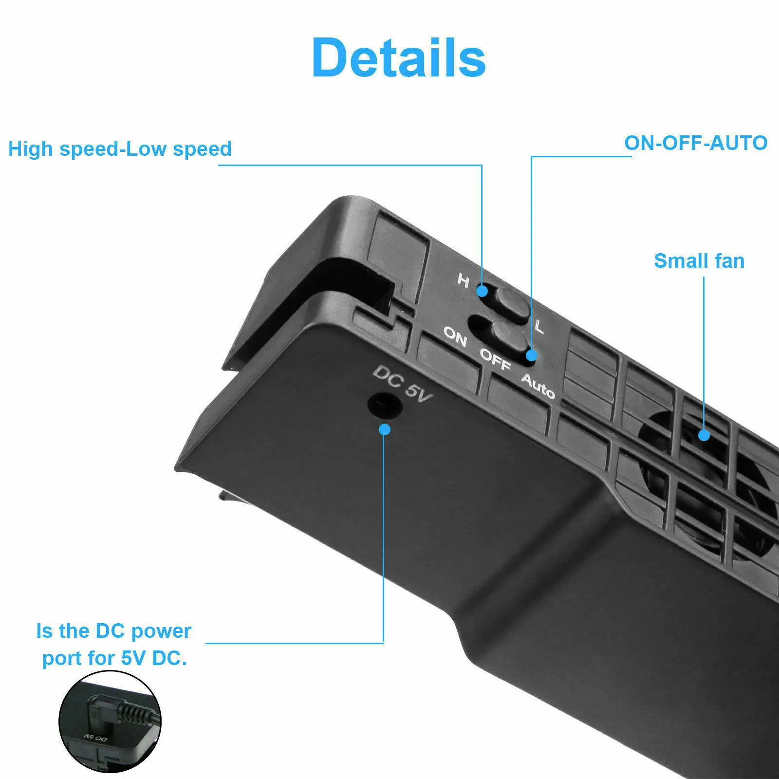 Ventilador de refrigeración Turbo para PS4, enfriador externo USB de 5V con radiador automático controlado por temperatura para Playstation 4, consola de juegos Normal