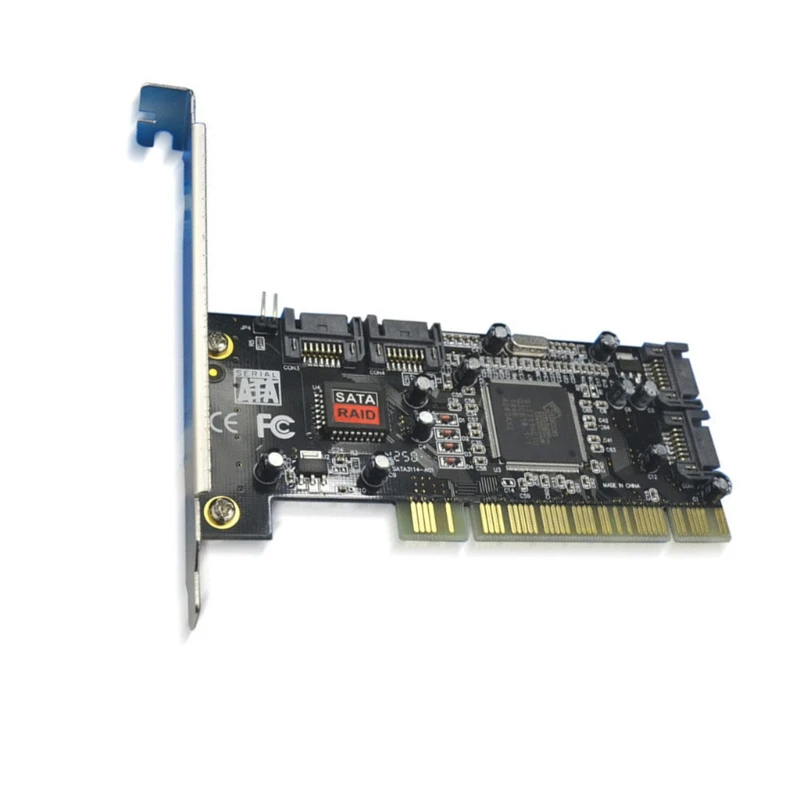 T8WC PCI Ke 4 Port SATA Raid Controller Expansion Card Adapter untuk Desktop PC HDD SSD