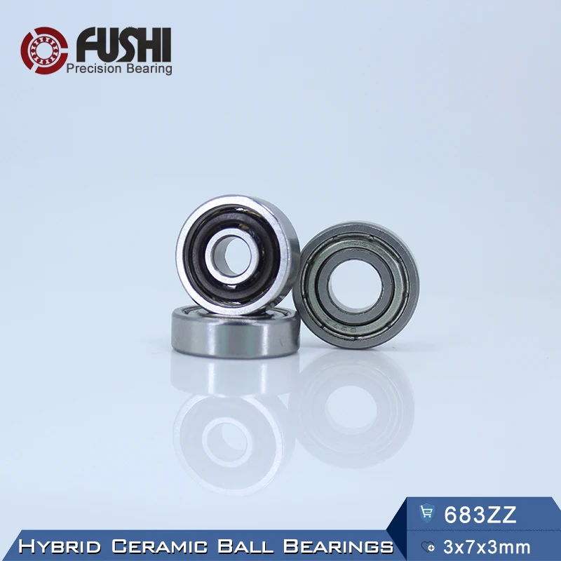 683 Hybrid Ceramic Bearing 3*7*3 mm ABEC-1 1PC Industry Motor Spindle 683HC Hybrids Si3N4 Ball Bearings 3NC 683ZZ