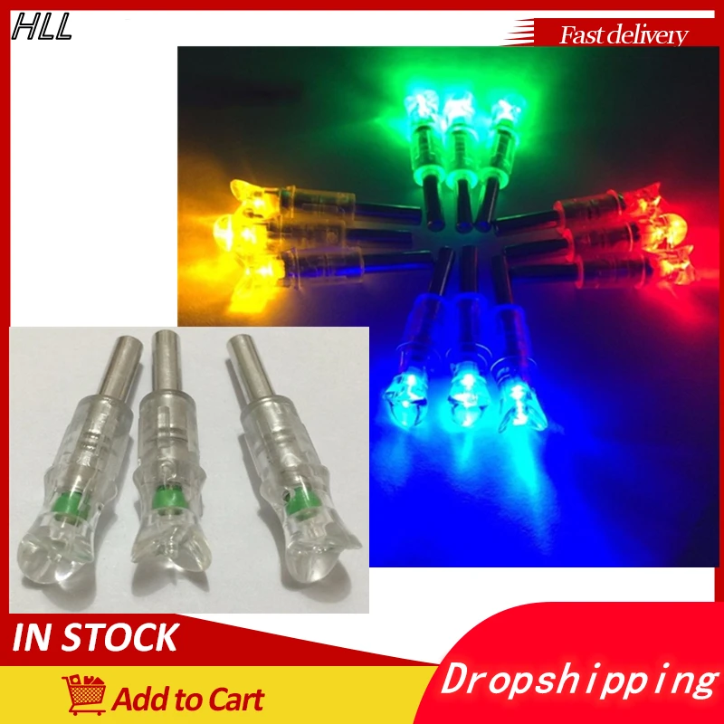 3PCS Crossbow Nocks Tail for Compound Bow ID 7.6mm Hunting Arrows Device Automatically Archery Part Shaft LED Lighted Arrow NEW