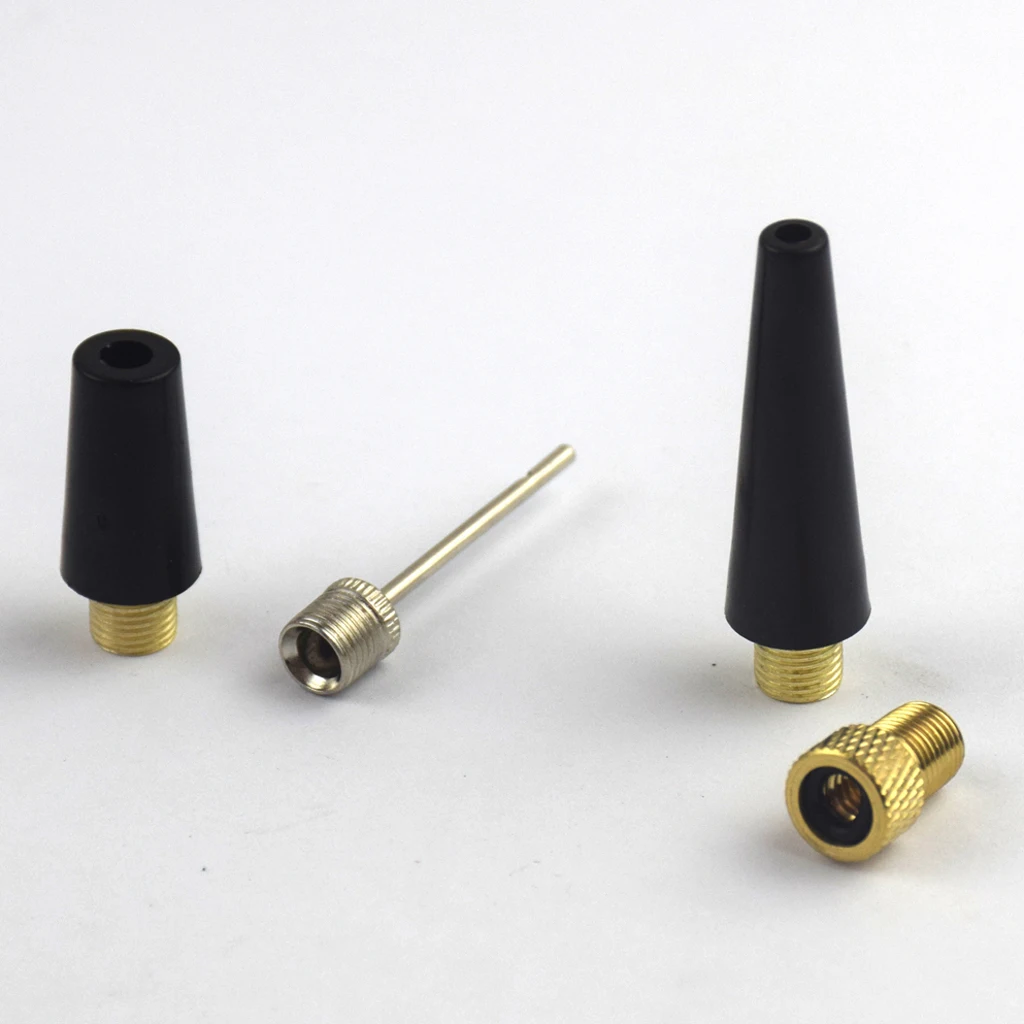 Brass Pump Valve Adapter Sports Toy Ball Inflate Needle Pumping Nozzle Accessory French to American Valve Convertor Connector