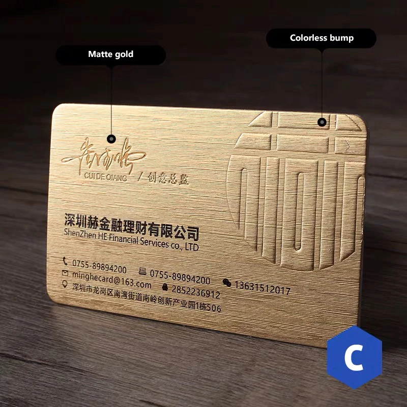 Custom Business Card Printing Brushed Gold 500gsm Special Paper Creative Personalized Thick Gift Office Cards Printed 200pcs