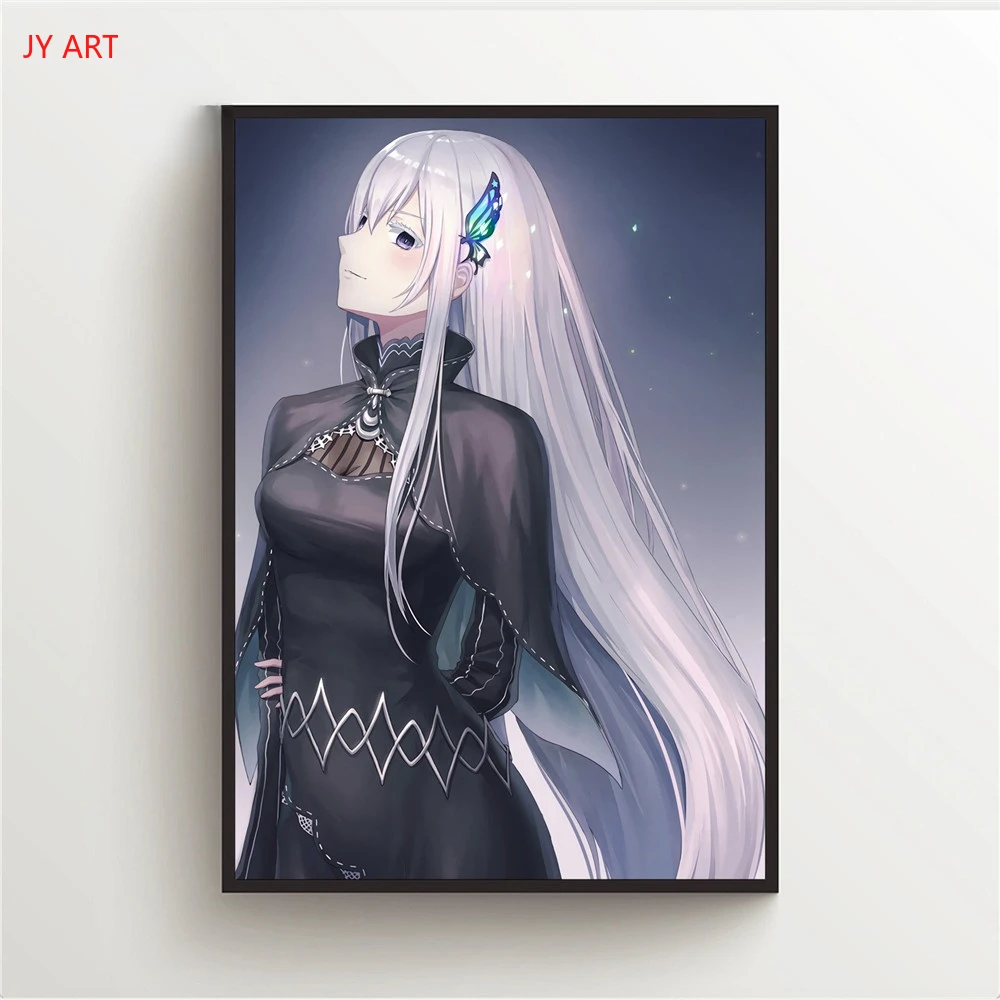 Anime Posters Re Zero Echidn Abstract Paint Painting Print Minimalist Wall Art Canvas Painting Poster Nordic Picture Room Decor