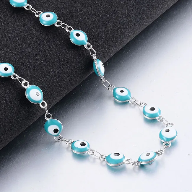 Edelstahl-Damenkette, neu, 6 mm, geklebte Halskette, verschiedene Farben, individuell anpassbar – Detail 3