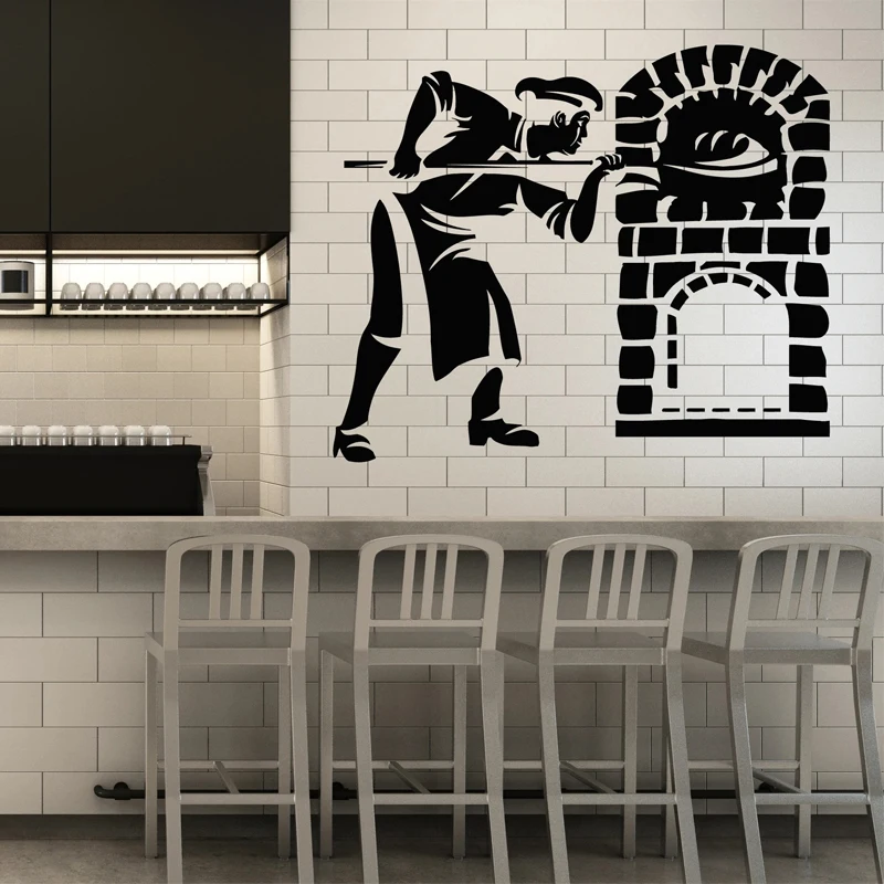 Bakery Wall Sticker Bakeshop Vinyl Decal Kitchen Bakehouse Decoration Oven Stickers Baking Bread Cake Pie Decor  Creative