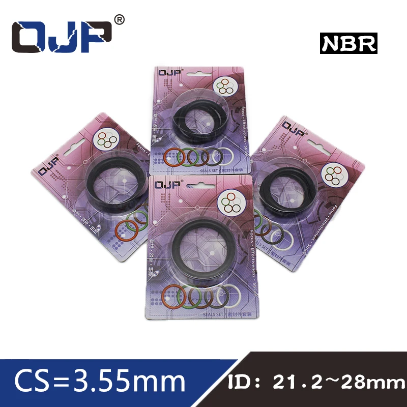 Gasket Washer rubber sealing O-ring Boxed NBR thicknessCS 3.55mm ID21.2/22.4/23.6/25/25.8/26.5/28mm waterproof oil-resistant