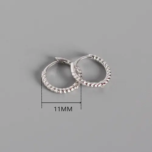WANTME Pave CZ INS Luxury Olive Branch Leaf Stud Earrings for Women Real 100% 925 Sterling Silver Teen Gift Fine Hoop Jewelry - Image 12