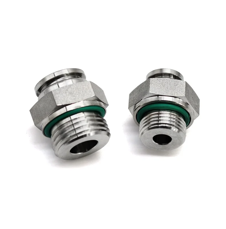 304 stainless steel thread through G thread pneumatic connector PC4-G01/G02 PC6-G01/G02/G03 PC8-G01/G02/G03/G04 PC joint