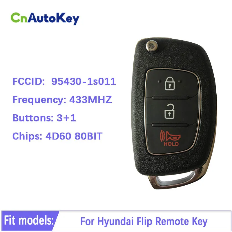 

Original Remote pcb Part No 95430-1S011 / 95430-1S001 OKA-866T Hyundai Flip Key4D60 80BIT Chip 3 Button CN020065