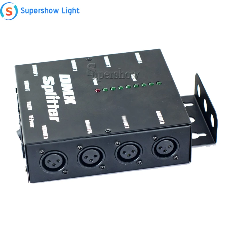 8 Channels Distribution Amplifier Wireless DMX512 Receiver 8 Way DMX Splitter DMX512 for Stage Light