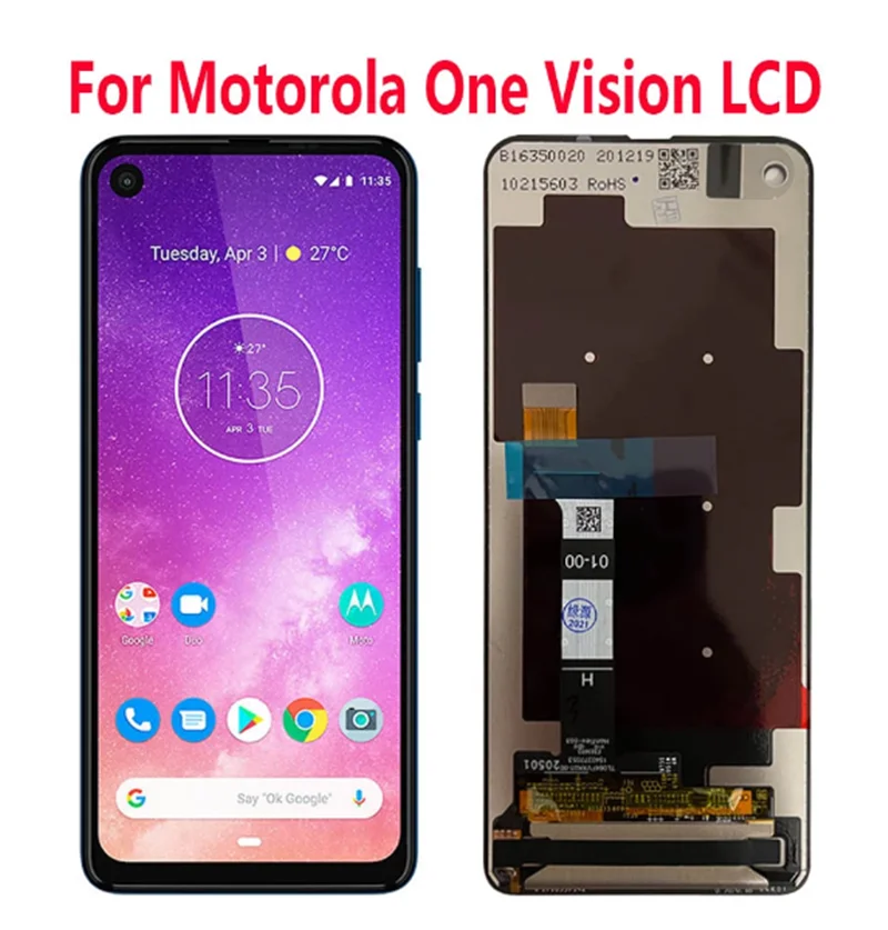 Tested Original LCD Screen For Moto One Vision LCD Display For P50 XT1970 Display LCD Screen Touch Digitizer Assembly