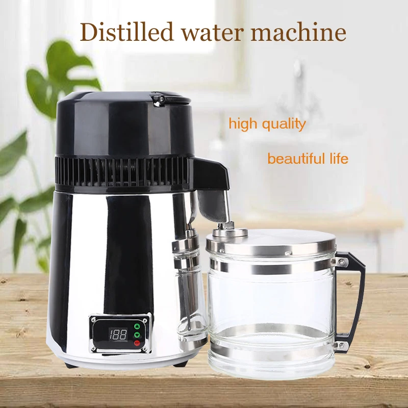 Water Distiller Purifier Filter Dispenser Drinking Bottle Softener Dual Temp Display Overheat Protection Home Appliance