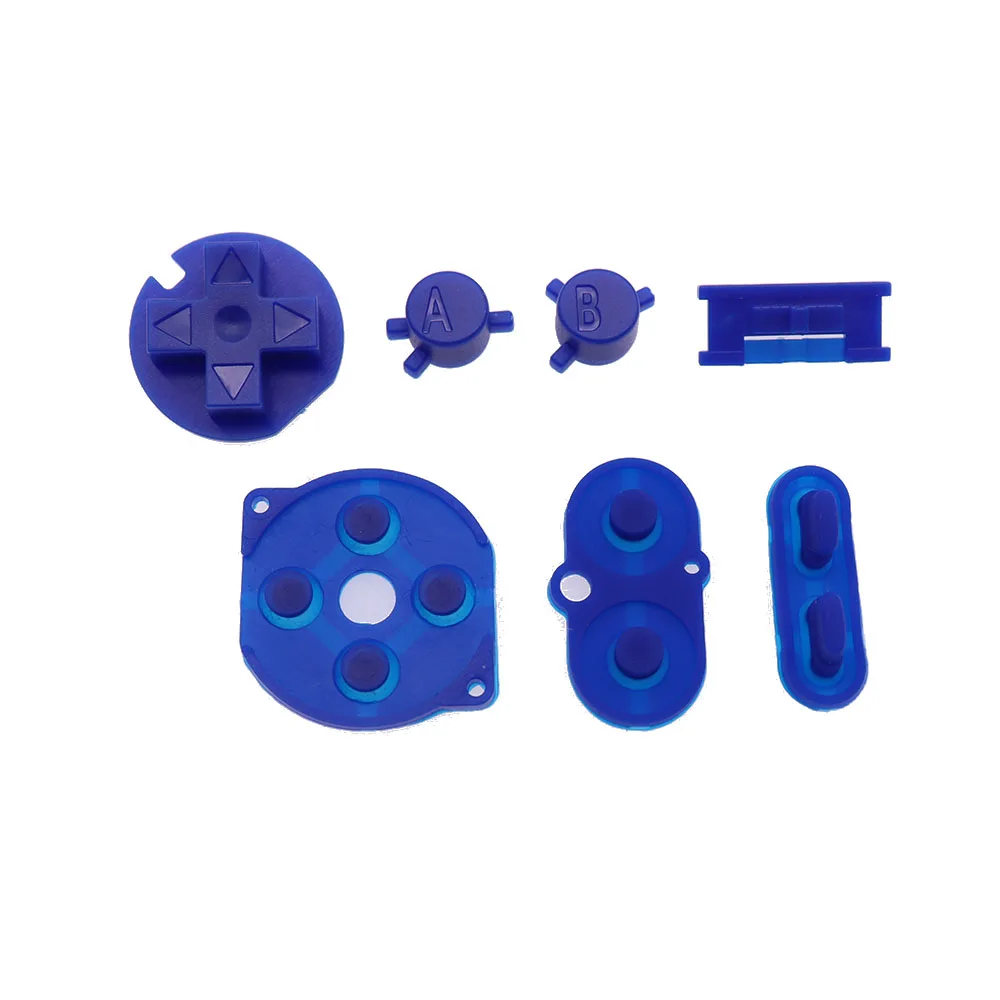 1 مجموعة سيليكون المطاط زر موصل و الملونة البلاستيك D منصات أ ب السلطة على إيقاف أزرار لوحات المفاتيح ل جيمبوي اللون GBC