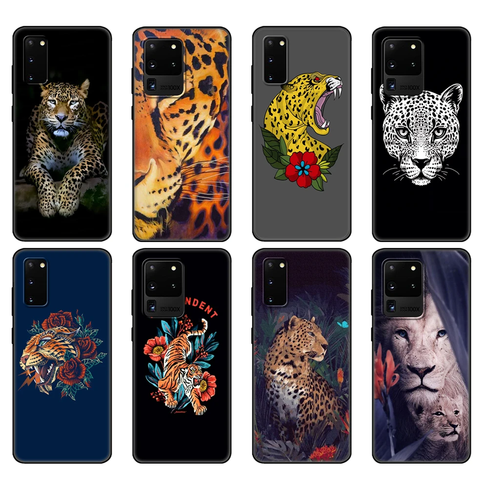 Black tpu Case For Huawei Honor 8a Prime 8s Prime 9 Lite honor 9A 9C 9X Premium 9x Pro 9S Case Cover Tiger Leopard Print Panther