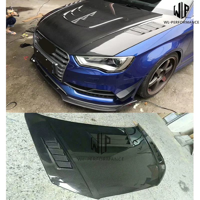 

A3 S3 Rs3 High Quality Carbon Fiber Front Hood Bonnets Covers for Audi A3 S3 Rs3 Car Body Kit 13-19