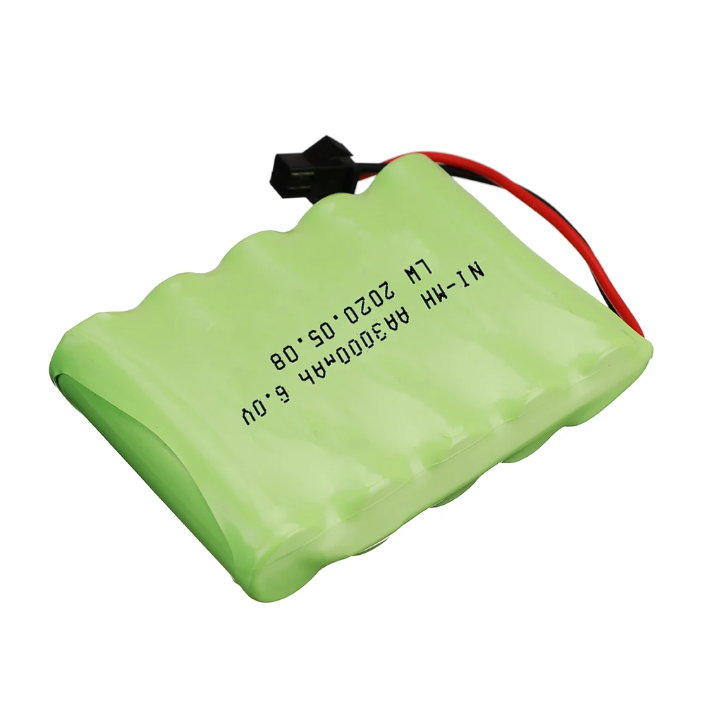 6V NIMH Pin + Tặng Củ Sạc USB Bộ Cho RC Đồ Chơi Xe Ô Tô Tàu Robot Xe Tăng Súng Xe Tải Nâng Cấp AA 3000MAh Pin Sạc 6V Gói