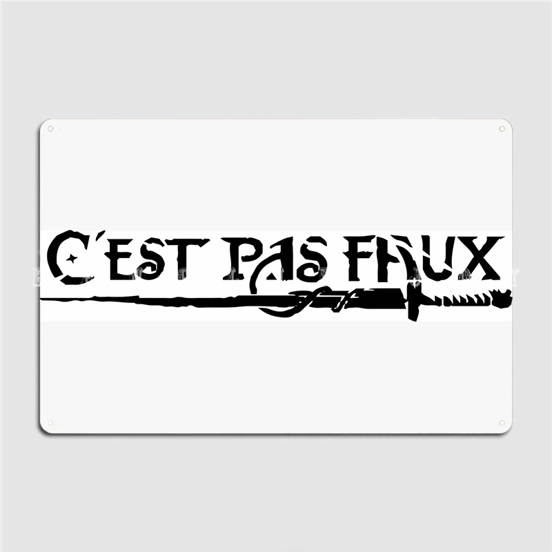 C Est Pas Faux Kaamelott Poster Metal Plaque Wall Pub Decoration Club Bar Wall Decor Tin Sign Poster