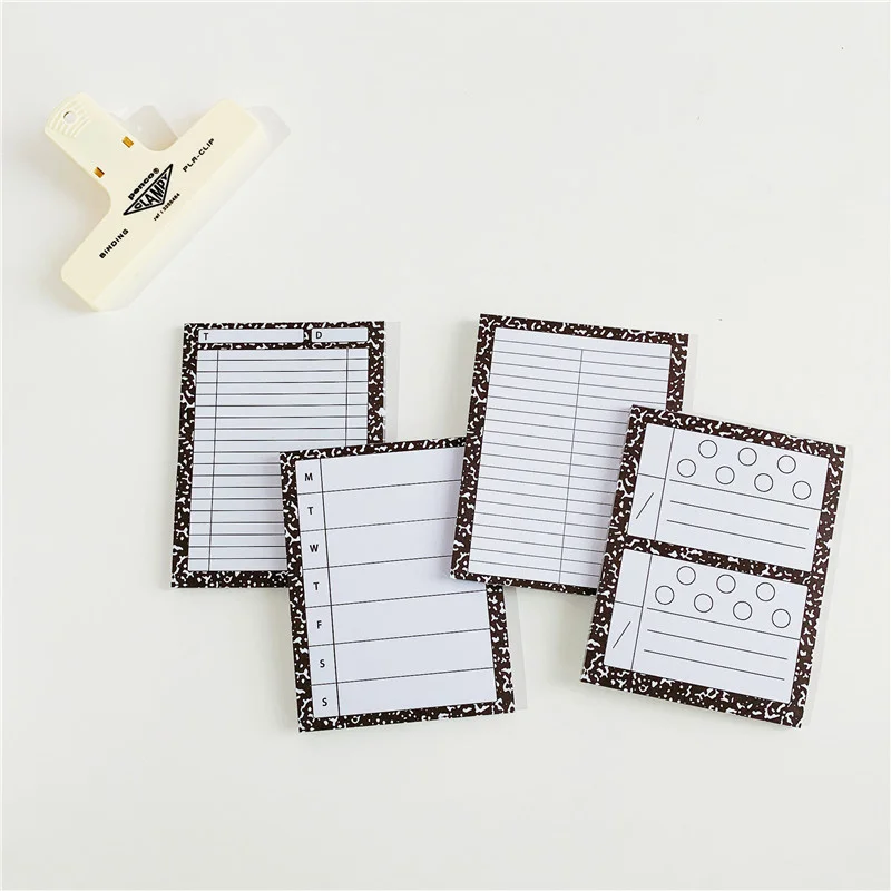 Korean Ins Simple Style Milk Streak Memo Pad diy To Do List Message Paper Weekly Planner Stationery School Supplies 50 Sheets