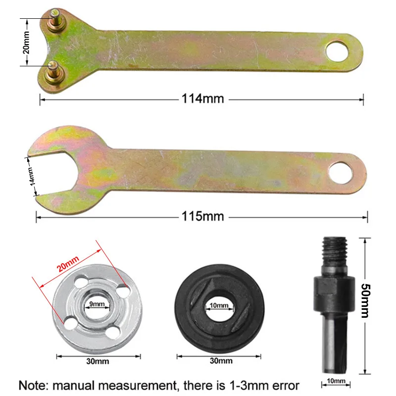 เชื่อมต่อ Rod Flange Nut ด้านในด้านนอกชุดลูกหมู Key Flanged ประแจสำหรับ Bor Listrik เปลี่ยนลูกหมูเครื่องมือ