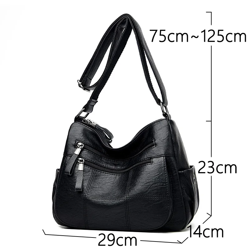 Luxury Handbags Women Bags Designer High Quality Multi-pocket Soft Leather Casual Shoulder CrossBody Bags for Women 2024 Sac