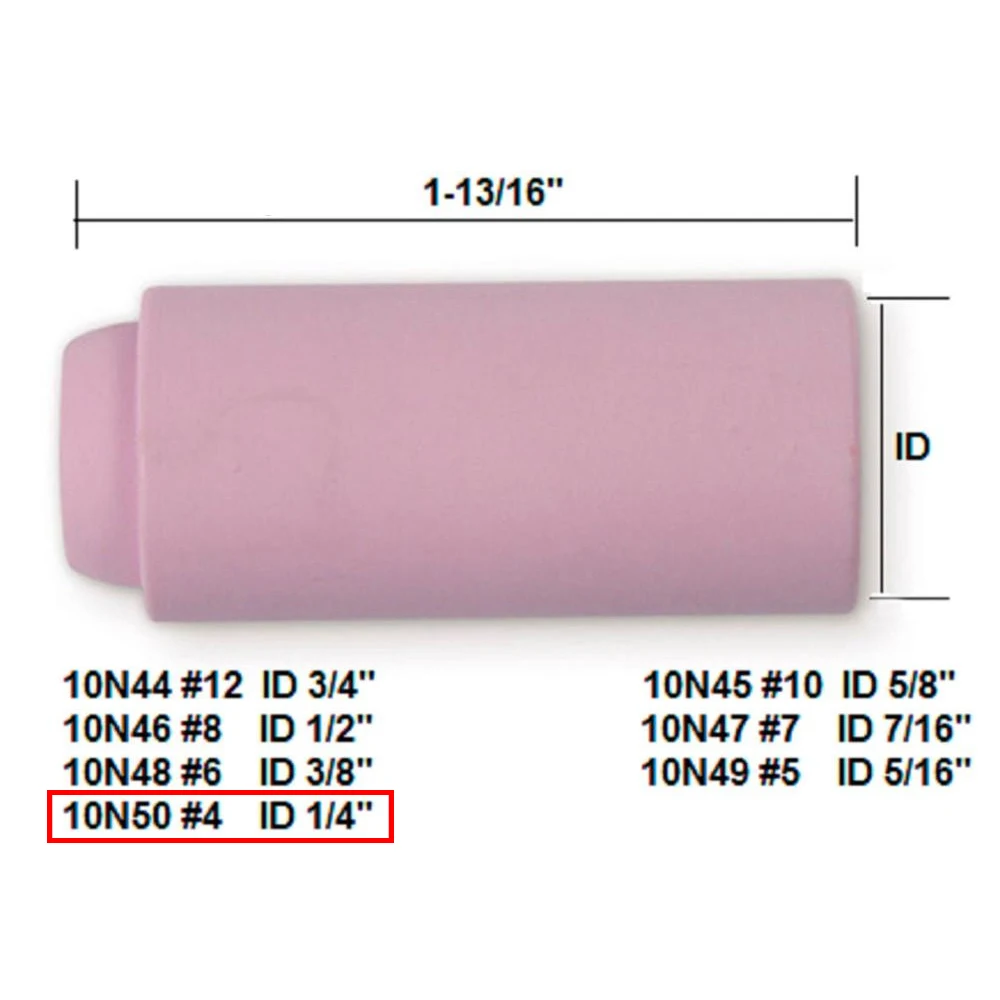 10N50 #4 TIG Nozzle Alumina Shield Cup For WP17 18 26 TIG Welding Torch 10pcs/lot