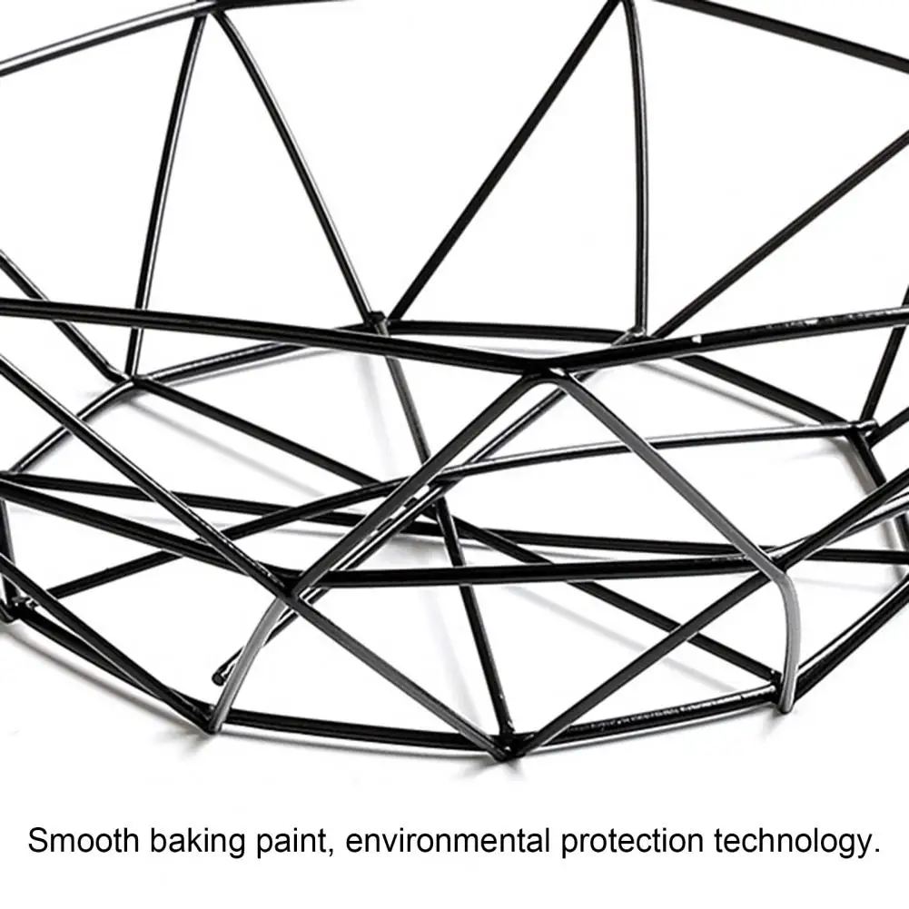 Iron Fruit Tray Kitchen Storage Basket Table Candy Bowl Home Decor Organizer