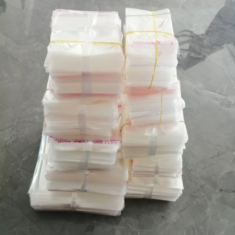 500pcs Cello Bags Self Sealing Clear Transparent Opp Bags Self Adhesive Small Plastic Bag for Jewelry Pouch Gifts Packing Bag