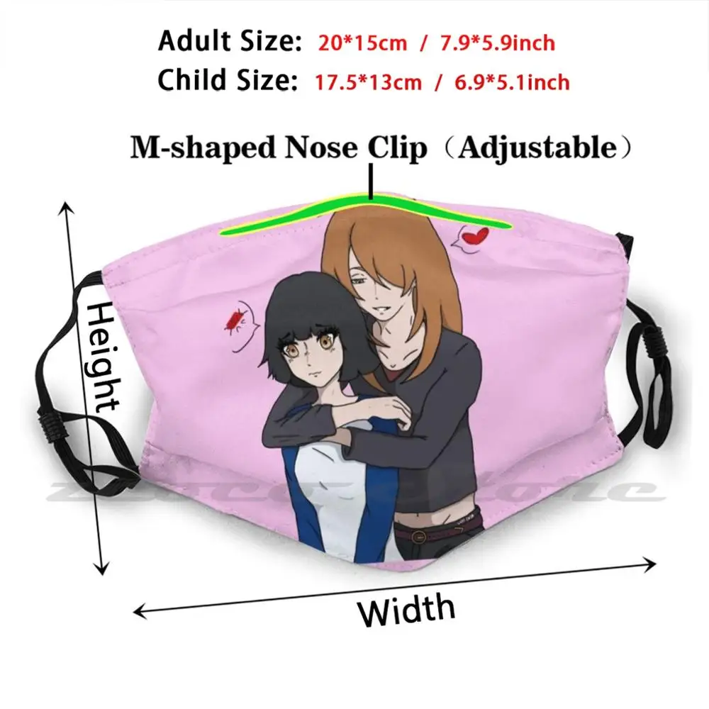 Summer Cicada Custom Pattern Washable Filter Pm2.5 Adult Kids Mask 7seeds 7 Seeds Anime Natsu Iwashimizu Semimaru Asai Summer