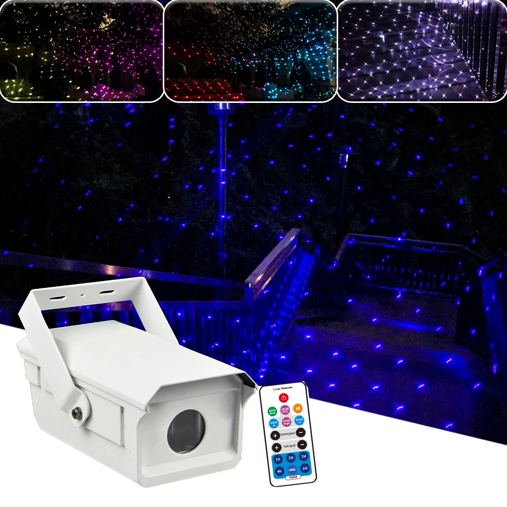 Fast Shpping 2W Waterproof Starry Sky Laser Light Disco Full Color Starlight Projector Outdoor Bar Party Xmas DJ Effect Lights